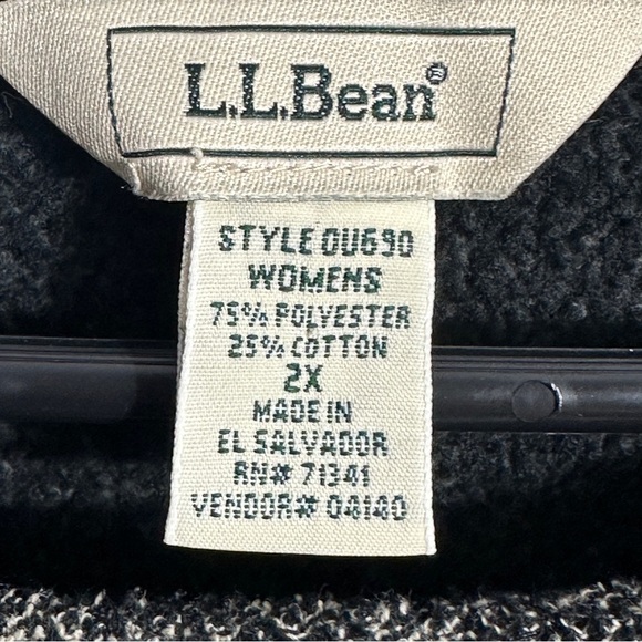 LL Bean jacket/sweater, size 2X, marled gray, layer, spring, autumn, shacket - Picture 7 of 9